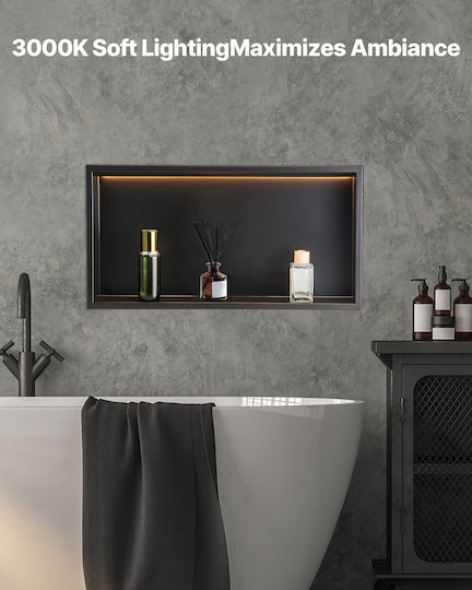 Vevor Corner Wall Mounted Bathroom Shelf Metallic White