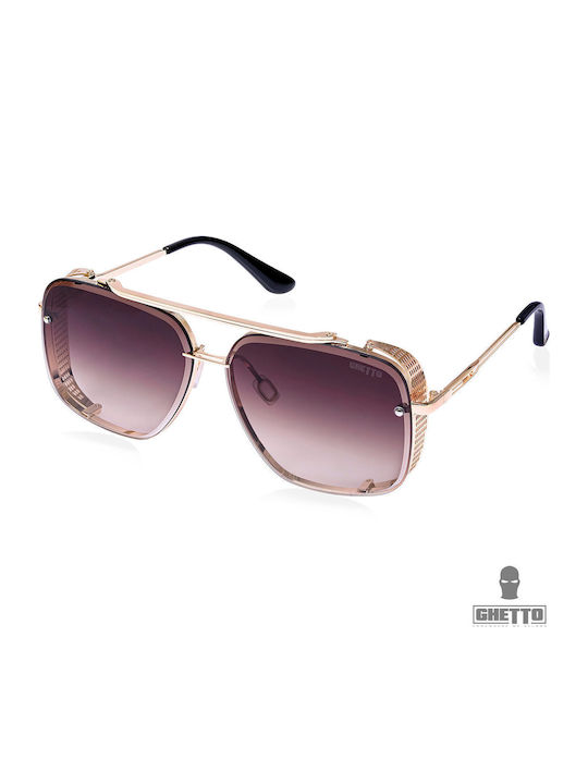 Ghetto Unisex Sunglasses with Blue Frame and Blue Lens K34428G Blue Orange