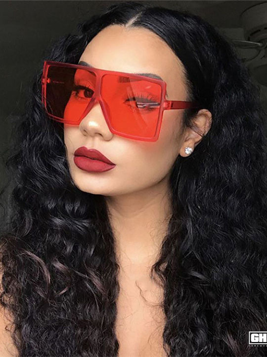 Ghetto Women's Sunglasses with Pink Frame and Pink Lens lm000-3 Pink