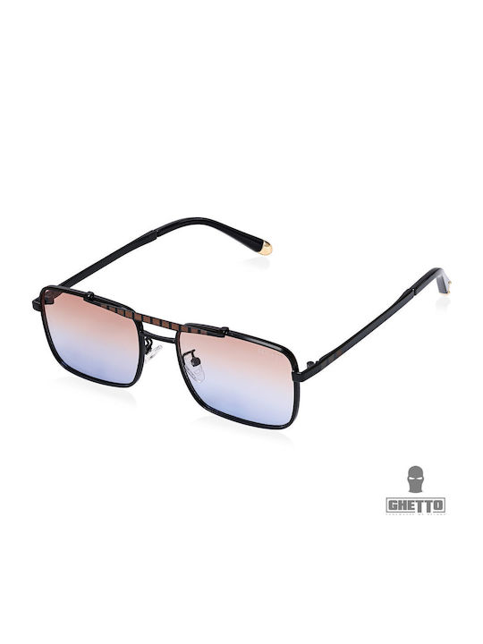 Ghetto Unisex Sonnenbrille mit Silber Gestell und Silber Spiegel Linse K39086BB silver