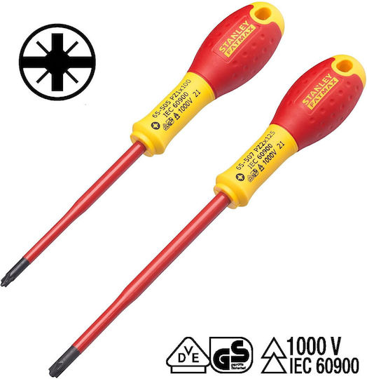 Stanley FatMax Set 2 Electrician 1000V Screwdrivers with 2 Interchangeable Tips