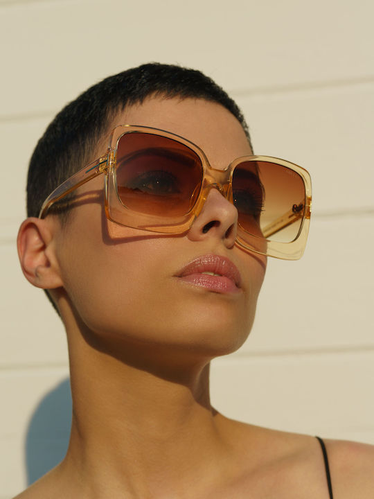 Ghetto Women's Sunglasses with Pink Frame and Pink Lens K32306 Pink