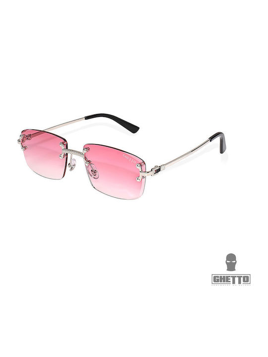 Ghetto Ochelari De Soare Unisex Cu Culoare Full Face Argintie Și Culoare Albastră K36287S Blue Clear