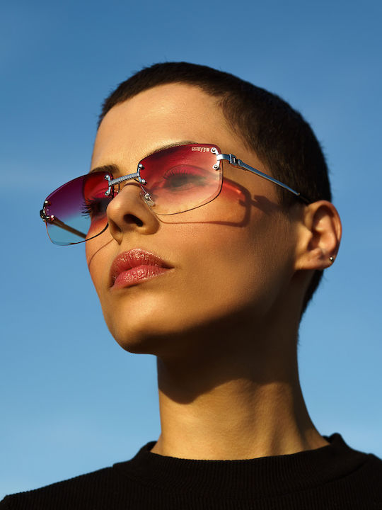 Ghetto Unisex Sunglasses with Blue Frame and Light Blue Lens K36287 Sky Blue