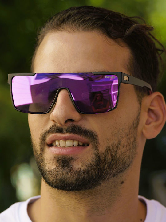 Ghetto Unisex Γυαλιά Ηλίου με Μωβ Σκελετό και Μωβ Φακό TR7543 PURPLE