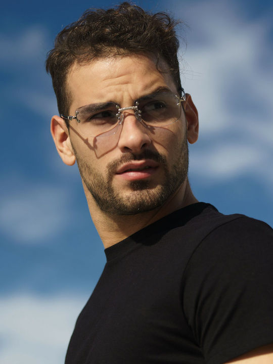 Ghetto Unisex Γυαλιά Ηλίου με Κόκκινο Σκελετό και Κόκκινο Φακό K36287 Red Clear
