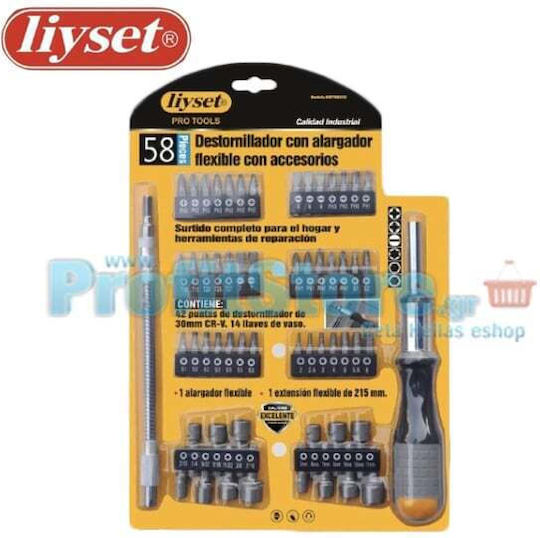 Liyset Screwdriver with 58 Interchangeable Tips