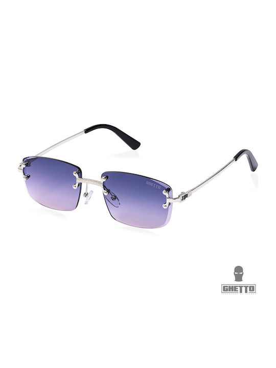 Ghetto Unisex Sunglasses with Light Blue Frame and Light Blue Lens K36287 Light Blue