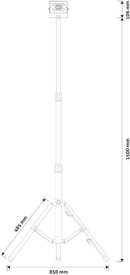 Avide Electric Jobsite Light LED IP65 with Brightness up to 600lm