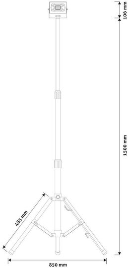 Avide Electric Jobsite Light LED IP65 with Brightness up to 600lm