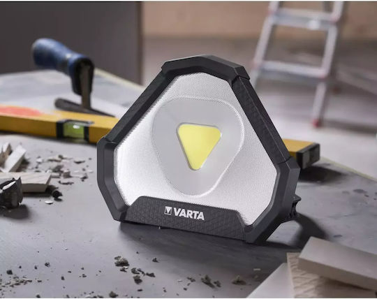 Varta Battery Jobsite Light LED IP54 with Brightness up to 1450lm Work Flex Stadium Light