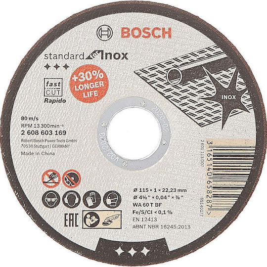 Bosch Cutting Disc Metal Hole Diameter 115mm 1pcs
