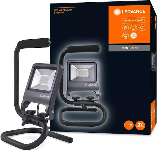 Ledvance Προβολέας Εργασίας Ρεύματος LED IP65 με Φωτεινότητα έως 1700lm Worklight S-STAND