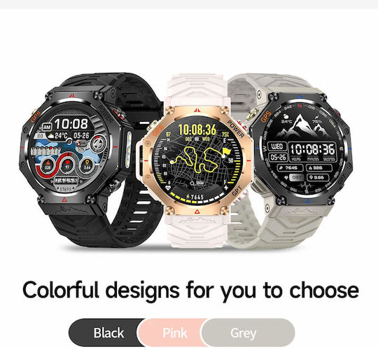 Smartwatch Microwear Kc91 Black Camo Silicone