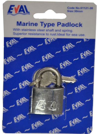 Eval Steel Padlock Lengthened with Key 50mm 1pcs