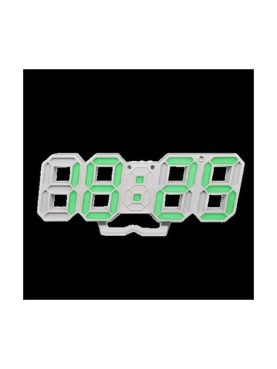 Tisch-Digitaluhr mit Wecker Weiß D5220VMBM
