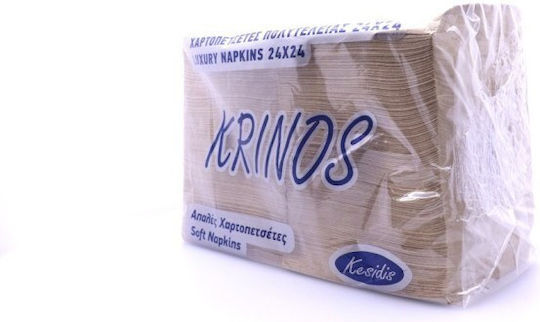 Krinos Χαρτοπετσέτα Kraft Πολυτελείας Καφέ 24x24εκ. 667τμχ