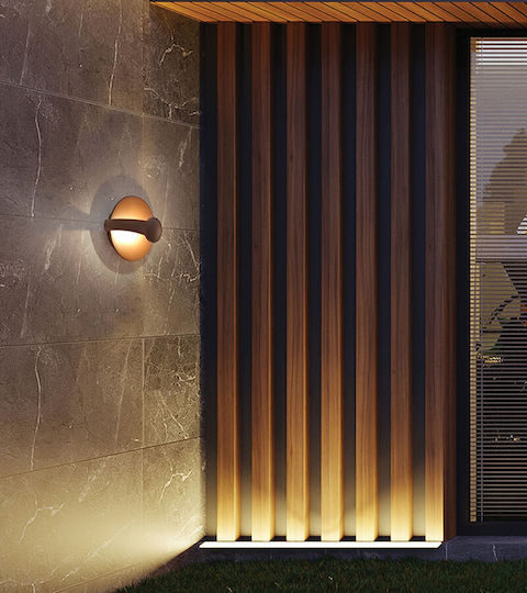 Viokef Wall-Mounted Outdoor Ceiling Lamp LED IP65 12W with Warm White Light 21.5x12.8x18.3cm