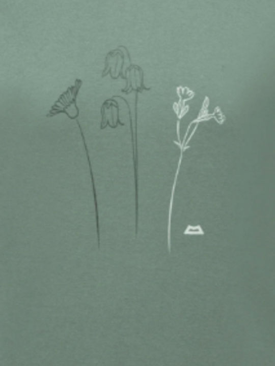 Γυναικείο Αθλητικό T-shirt Floral Πράσινο