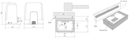 Liftmaster Set Motor pentru ușă de garaj culisantă până la 600kg