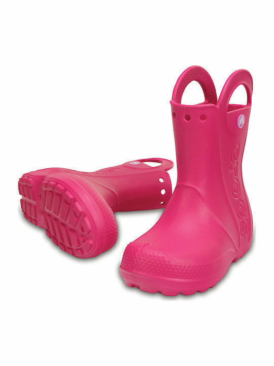 Kids Wellies Handle Rain Pink