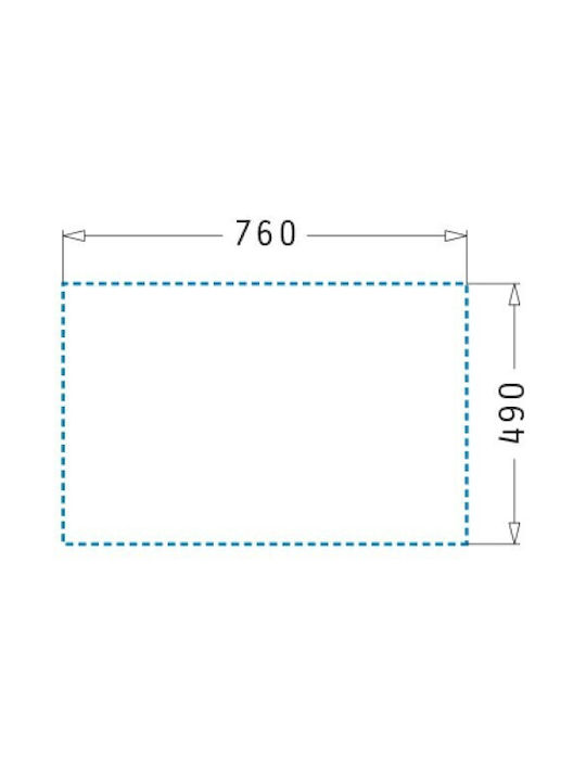 Pyramis Ithaka 1b 070244511 Drop-In Мивка от Синтетичен Гранит Ш78xД51см Желязно сиво
