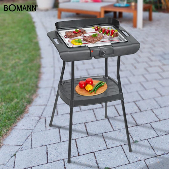 Bomann Επιδαπέδια Ηλεκτρική Ψησταριά Σχάρας 2000W με Ρυθμιζόμενο Θερμοστάτη 35.5x24.5εκ.