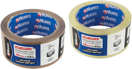 Morris Low Noise Packaging Film 38mm x 60m Transparent Transparent