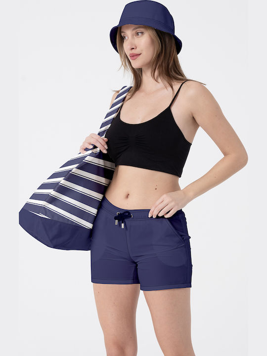 Miami Beach Geantă De Plajă Din Material Textil Albastră
