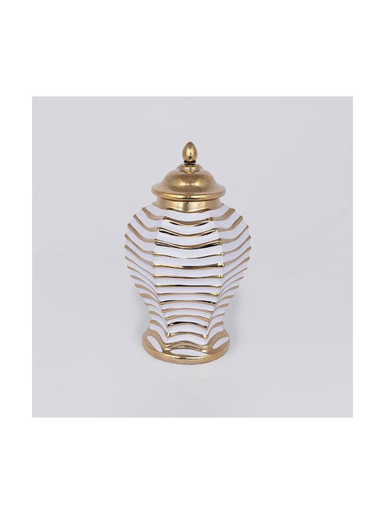 Eurolamp Διακοσμητικό Βάζο Κεραμικό Λευκό Φ18.3xΥ30cm