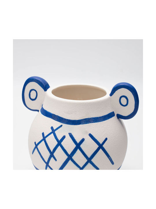 Decorative Vase White 13.5x10x15.9cm