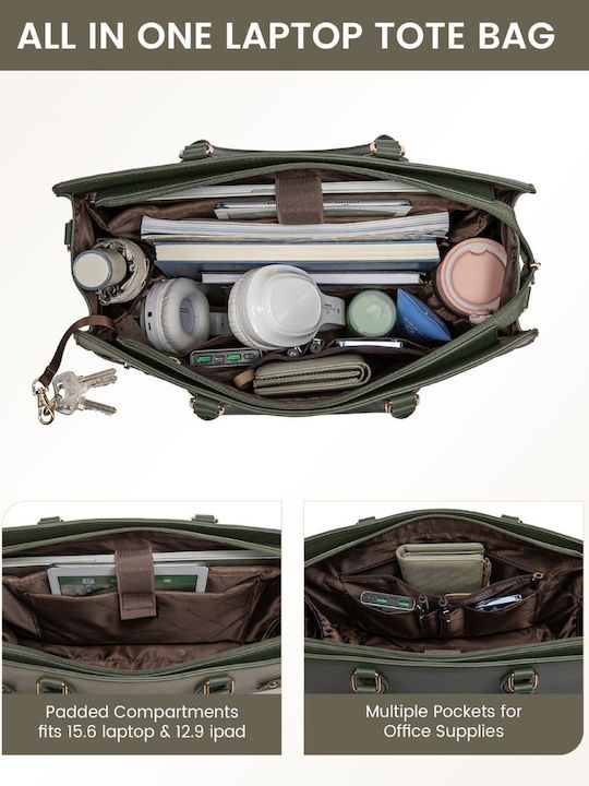 Lovevook Waterproof Shoulder / Handheld Bag for 15.6" Laptop Beige WB3183
