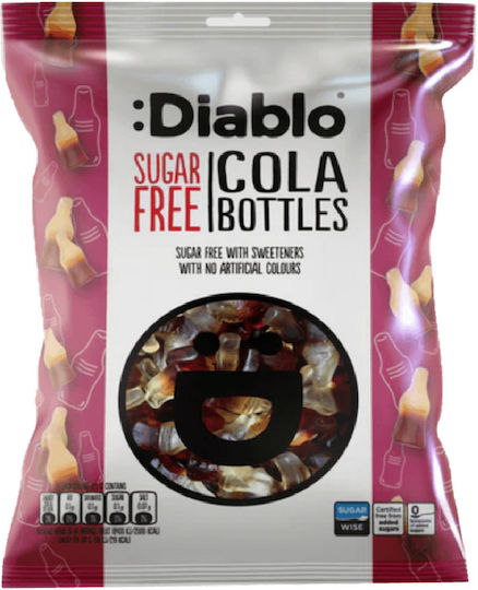 Diablo Jellies Bottles with Cola Flavour No Added Sugar 75gr