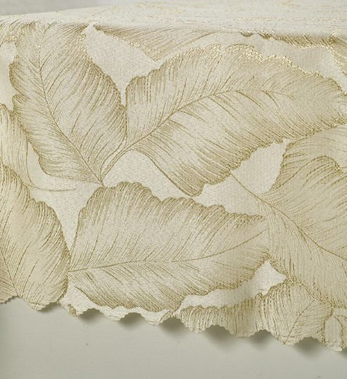 Whitegg Покривка за маса Устойчива на петна Бежова 140x140см