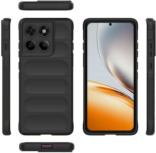 Techsuit Magic Umschlag Rückseite Silikon Schwarz (Motorola Edge 60 Pro)