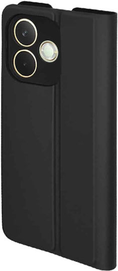 Techsuit Magskin Book Silicone / Synthetic Leather Black (Oppo A5 Pro)