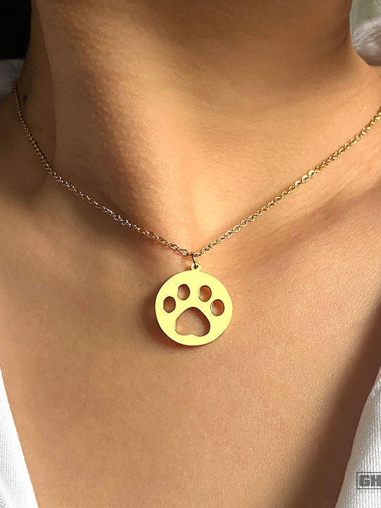 Ghetto Κολιέ από Επιχρυσωμένο Ατσάλι