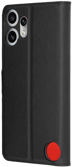 Techsuit Folio Wallet Δερμάτινο / Σιλικόνης Μαύρο (Nothing CMF Phone 2 Pro)