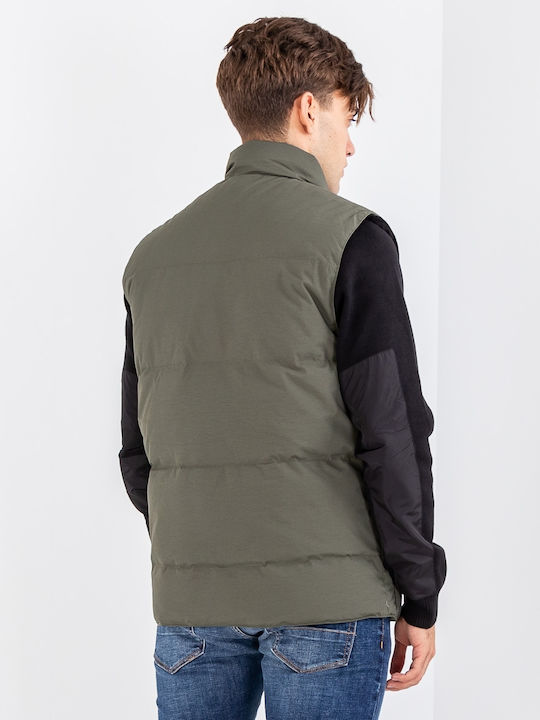 Ärmellos Winter Jacke Puffer Grün