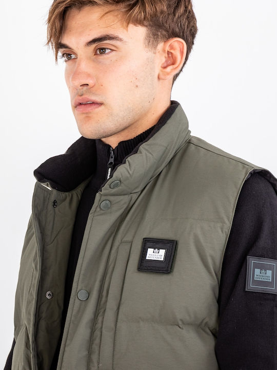 Ärmellos Winter Jacke Puffer Grün