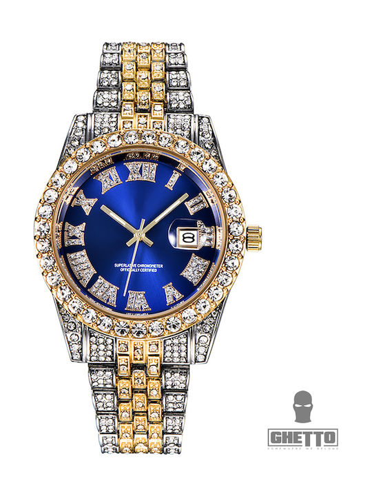 Ghetto Women's Watch with Gold Metal Bracelet