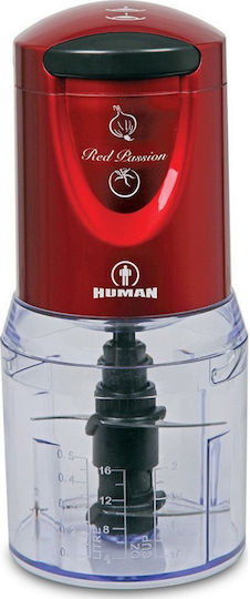 Human HU-1004 Mini tocător Multi 500W cu recipient 500ml Roșu