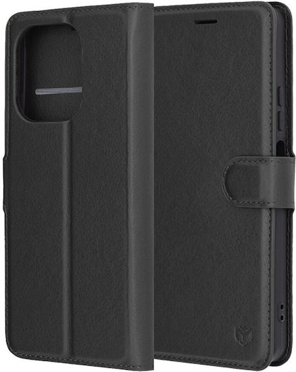 Techsuit Folio Wallet Leather / Silicone Black (Oppo A5 Pro)