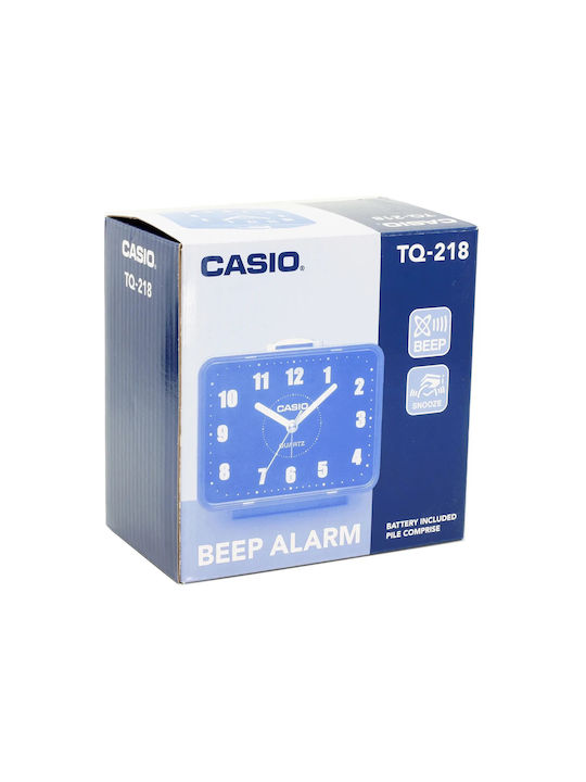 Casio Επιτραπέζιο Ρολόι με Ξυπνητήρι TQ-218-1B
