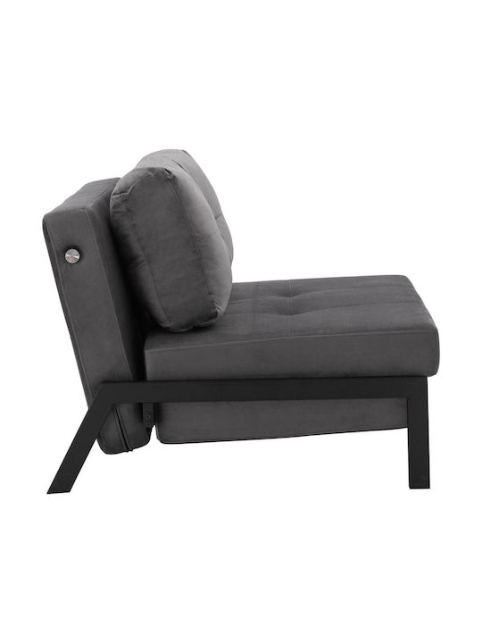 Constance Schlafsessel Samt Grey 95x92x66cm