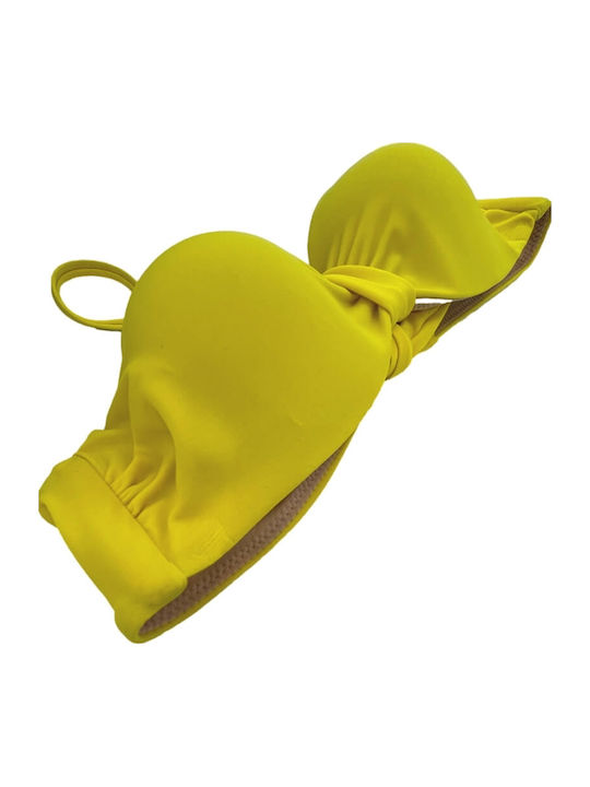 Strapless Bikini Top Βαθύ Κίτρινο