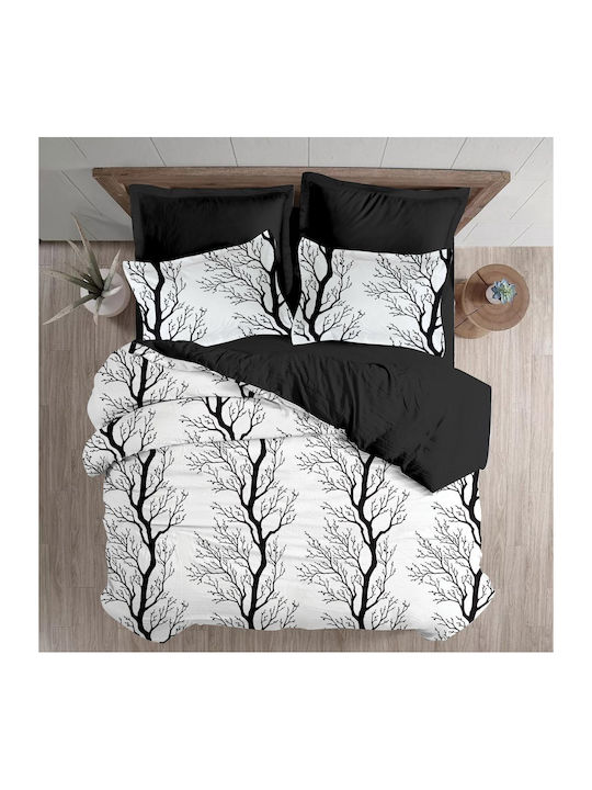 Makis Tselios Home Σετ Πάπλωμα Υπέρδιπλο 240x250εκ. Branches Εκρού 3τμχ