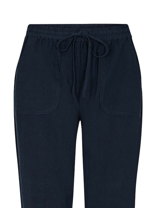 Soya Concept Women's Fabric Palazzo Pants with Elastic Blue