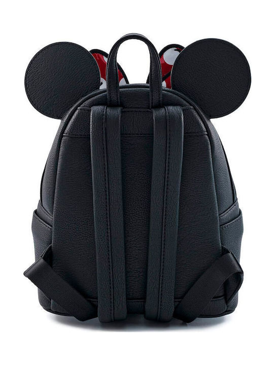 Loungefly Παιδική Τσάντα Πλάτης Μαύρη 26.7x22.9x11.43εκ. Disney Minnie Bow