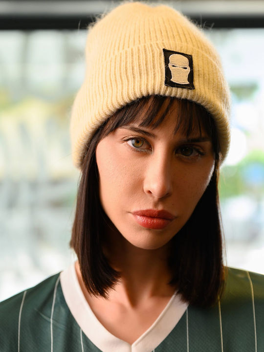 Beanie Unisex Σκούφος Πλεκτός σε Καφέ χρώμα